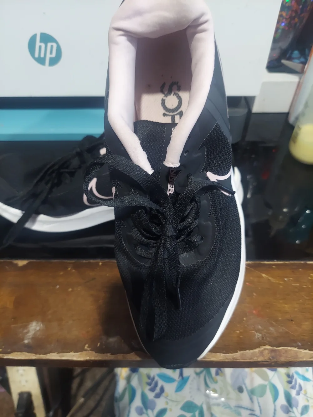 Nike Women’s Black and Light Pink Athletic Sneakers